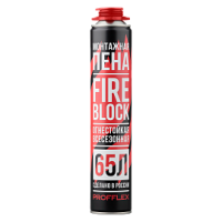 Огнестойкая монтажная пена PROFFLEX FIREBLOCK 65 (противопожарная)